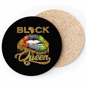 Discover Black queen lips Coasters
