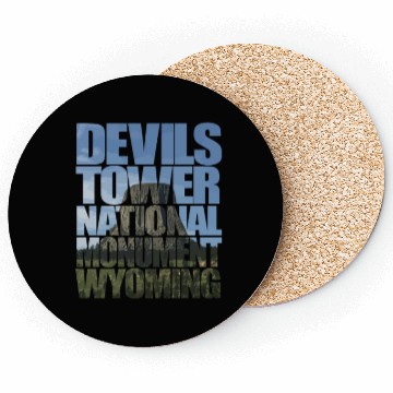 Discover Devils Tower National Monument Wyoming Souvenir Coasters