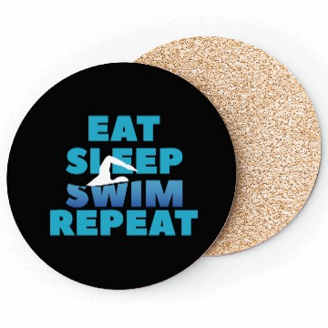 Discover Eat Sleep Swim Repeat, Funny Swimmer Gift Coasters