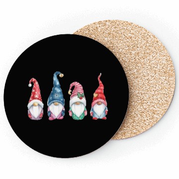 Discover Merry Christmas Gnomes Coasters