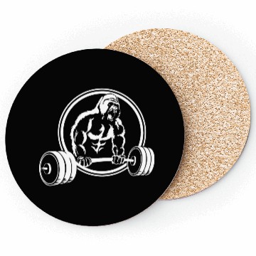 Discover Gorilla Gym Fitness Pump Monkey Scream Coasters
