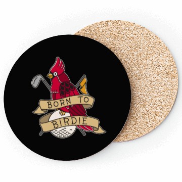 Discover Birdie Golf Golfer Bird Golf Player Golf Ball Coasters