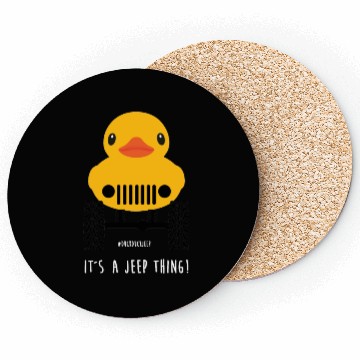 Discover Cute Jeep Rubber duck on Offroad wheels duckduck Coasters