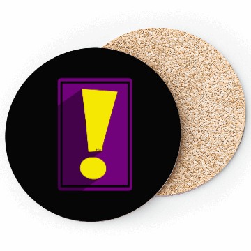 Discover Purple Whee! Shadow Exclamation Point Coasters