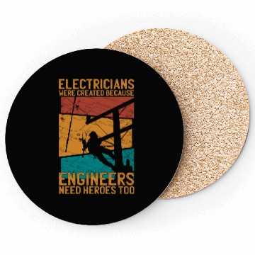 Discover Vintage Lineman Electrician Funny Quotes Coasters