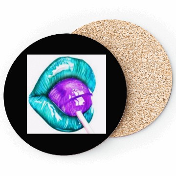Discover GREEN LIPS AN LOLLIPOP Coasters