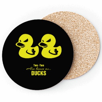 Discover Poker - Yellow 2-2 "Ducks" Pocket Twos, Deuces Coasters