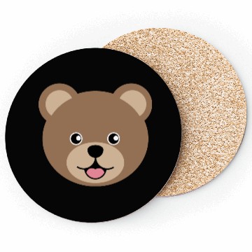 Discover Cute Brown Teddy Bear Face Coasters