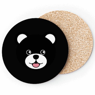 Discover Cute Black Teddy Bear Face Coasters