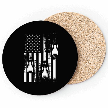 Discover Tractor American Flag Gift Coasters