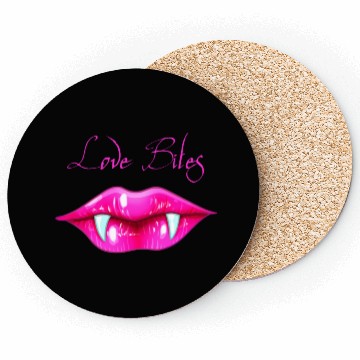 Discover Pastel Goth Love Bites Vampire Lips Valentine Coasters