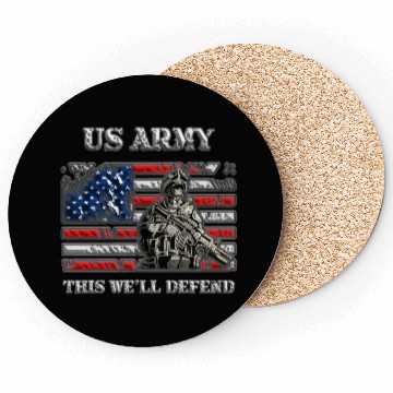 Discover US Army - This we'll defend USA Flag Coasters