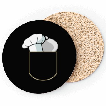Discover Chef Cap In The Pocket Cook Gift Idea Coasters