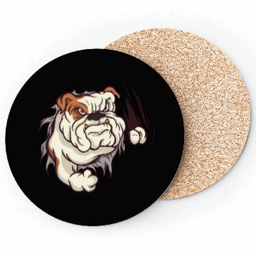Discover Angry bulldog cool dogs design Coasters