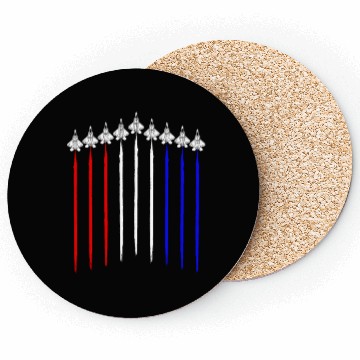 Discover F-22 Raptor Squadron USA Contrail American Flagf22 Coasters