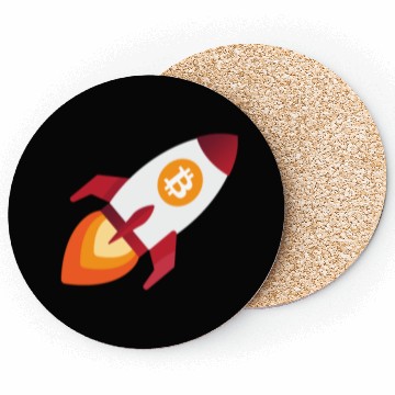 Discover Bitcoin Rocket - cryptocurrency crypto Bitcoins Coasters