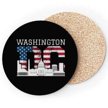 Discover Washington Dc Capitol Hill Usa Flag Souvenir Gift Coasters