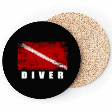 Discover Pure Mini Diver Flag - Divers and Scuba Diving Coasters