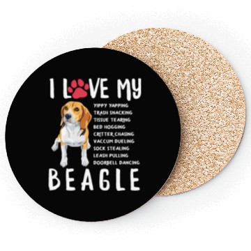 Discover I Love My Beagle Coasters