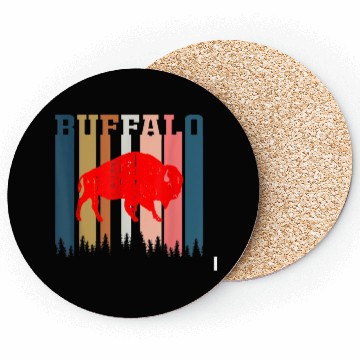 Discover Vintage Retro Bills Fan Mafia Gift For Buffalo Fan Coasters