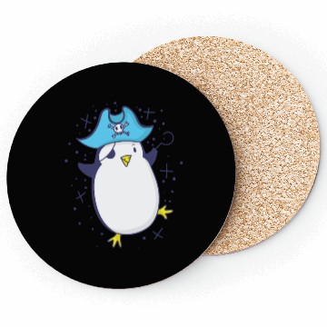 Discover Pirate penguin with pirate hat and eye patch Coasters