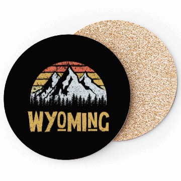 Discover Vintage Retro Wy Wyoming Us Mountain State Coasters