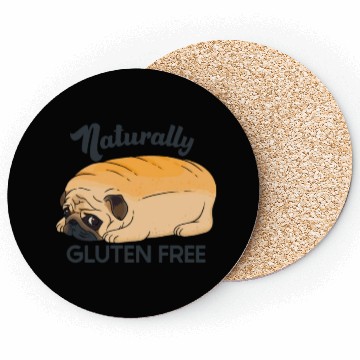 Discover GLUTEN FREE CUTE PUG BREAD Coasters