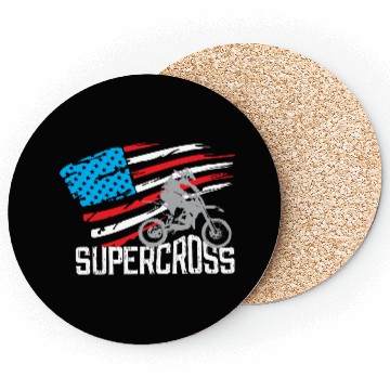 Discover Supercross Motocross Racing Biker Coasters