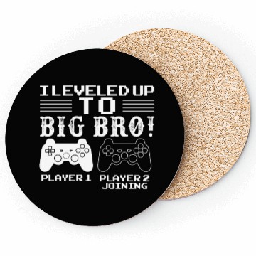 Discover I Level Up To Big Bro Gamer Brother Coasters