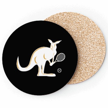 Discover Australia Kangaroo Tennis Player Funny Gift Idea Coasters