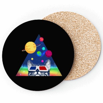 Discover 3D Space Cat Coasters