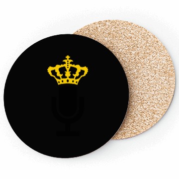 Discover King Microphone Icon Coasters