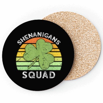 Discover Shenanigans Squad Matching Vintage St Patricks Day Coasters
