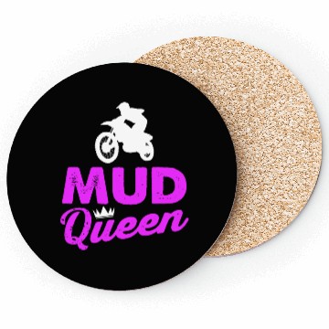 Discover Motocross Girl Mud Queen Offroad Racing Dirt Muddy Coasters