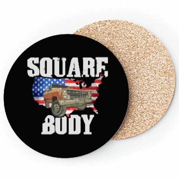 Discover Square Body - American Flag Truck Lovers Coasters