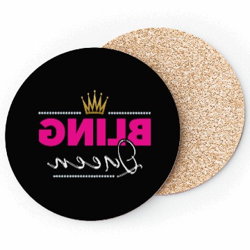 Discover 5 Bling Queen Jewelry Consultant Reverse Mirror Li Coasters