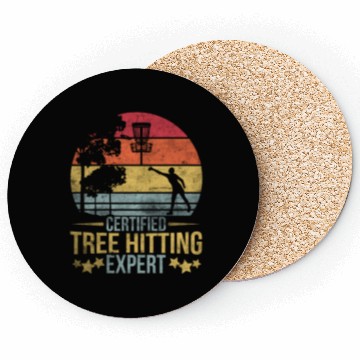 Discover Frisbee Disc Golf Tree Hitting Expert Coasters