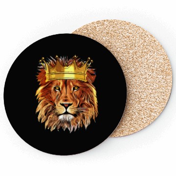 Discover King Lion Head Gold Crown Gifts Lion Costumes Gift Coasters