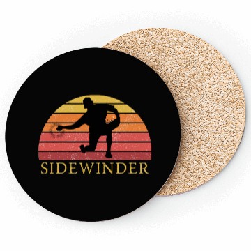 Discover Sidewinder Sidearm Baseball Pitcher Retro Vintage Coasters