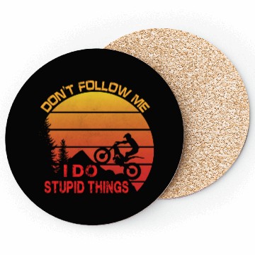 Discover Trial Motorcycle Saying Coasters