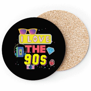 Discover I Love The 90s Vintage 1990s Men Women 90's Coasters
