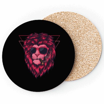 Discover Pngtree lion pink smoking vector illustration Coasters
