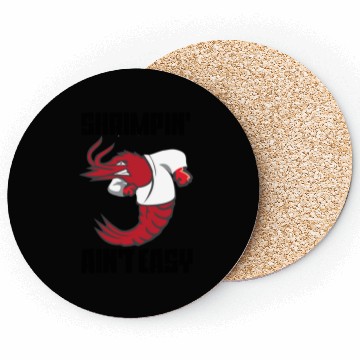 Discover Shrimpin' Ain't Easy Shrimp Jiu Jitsu Fighter Coasters