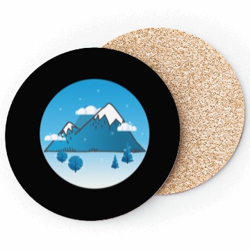 Discover Snowy Blue Aesthetic Coasters
