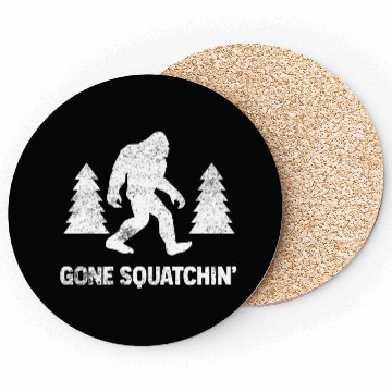 Discover Gone Squatchin Bigfoot Sasquatch Distressed Coasters