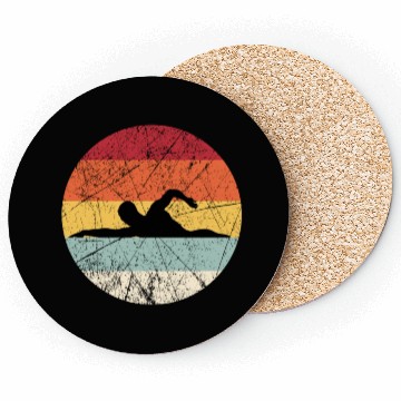 Discover Vintage Swim Crawl Retro Swimming Gift Front Crawl Coasters
