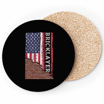Discover Brick Mason Bricklayer Masonry Dad Us Flag Constru Coasters