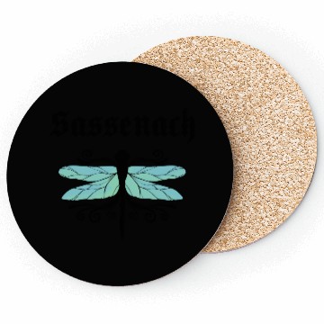 Discover Sassenach Dragonfly Outlander Amber Blue Coasters