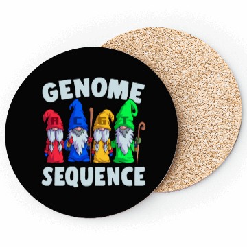 Discover Genome Sequence Funny Gnome Biology Science Pun Coasters