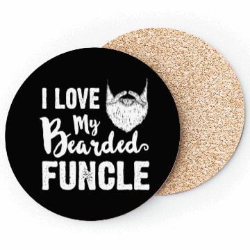 Discover I Love My Bearded Funcle Cool Uncle Family Gift Coasters